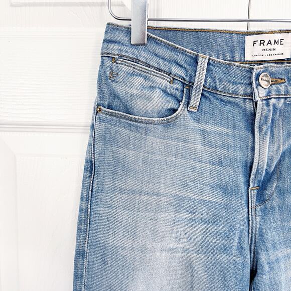 Frame Le High Straight Blind Stitch Jeans in Withers - Picture 4 of 11